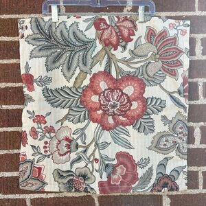 Pottery Barn Linen Cotton Blend Floral Pillow Cover 20x20 inch